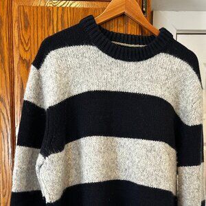 Banana Republic Varsity Stripe Fuzzy Wool Blend Sweater XXL (EUC)